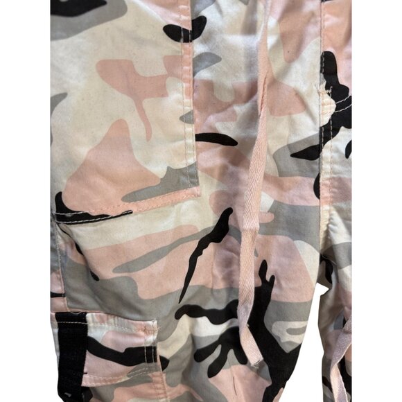 Womens Pink Camo‎ Cargo Joggers With Elastic Waist & Pockets Size 11/30 - Picture 12 of 12